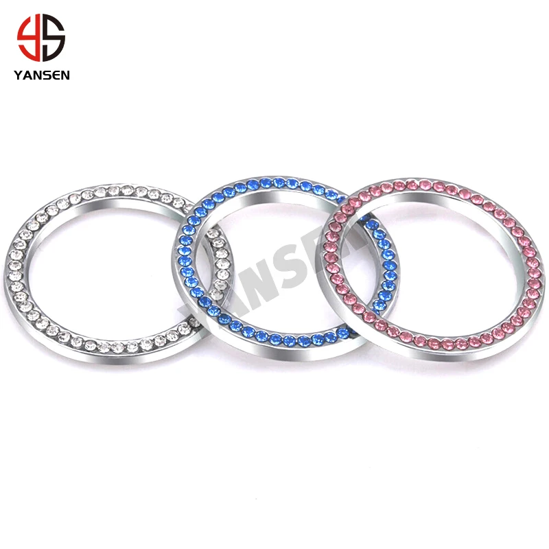 Bling Diamond Engine Start Stop Button Cover Custom Logo Car Accessories Interior Decoration