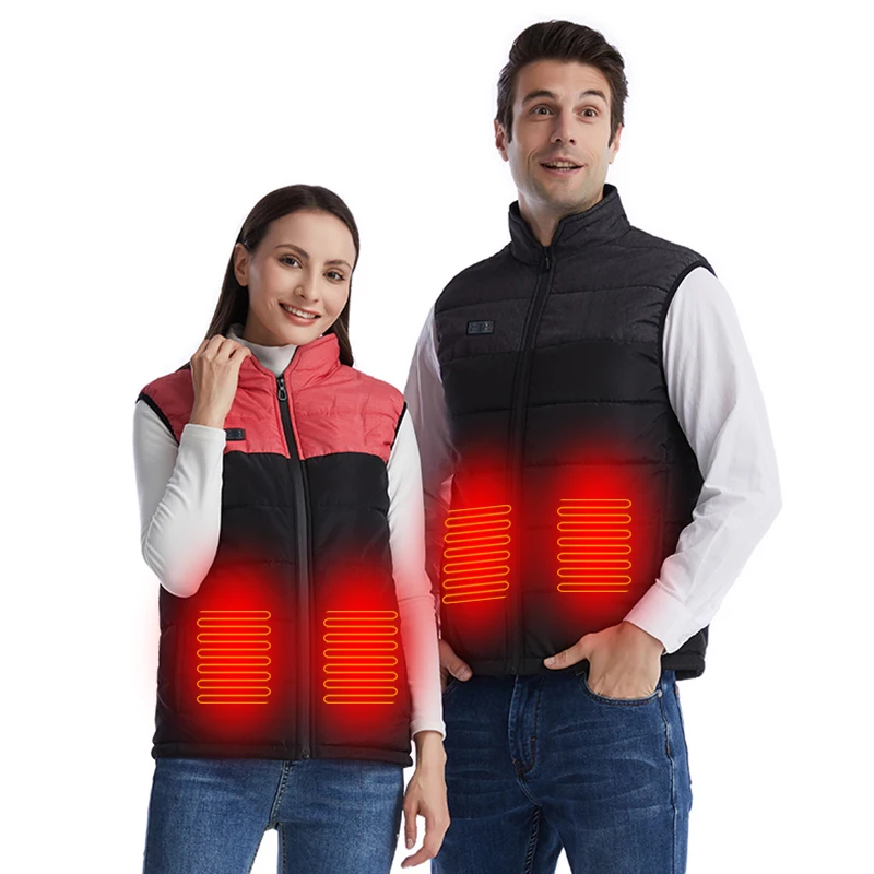 2021 Winter Unisex Carbon Fiber Control Outdoor Waistcoat Washable Usb Charging Heated