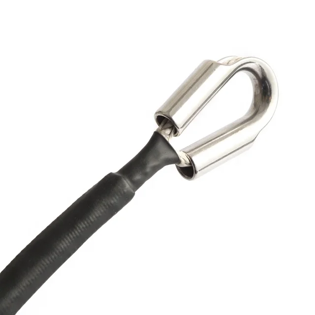 FBR synthetic winch rope for electric winch and ATV UTV with metal thimbles and protective sleeve