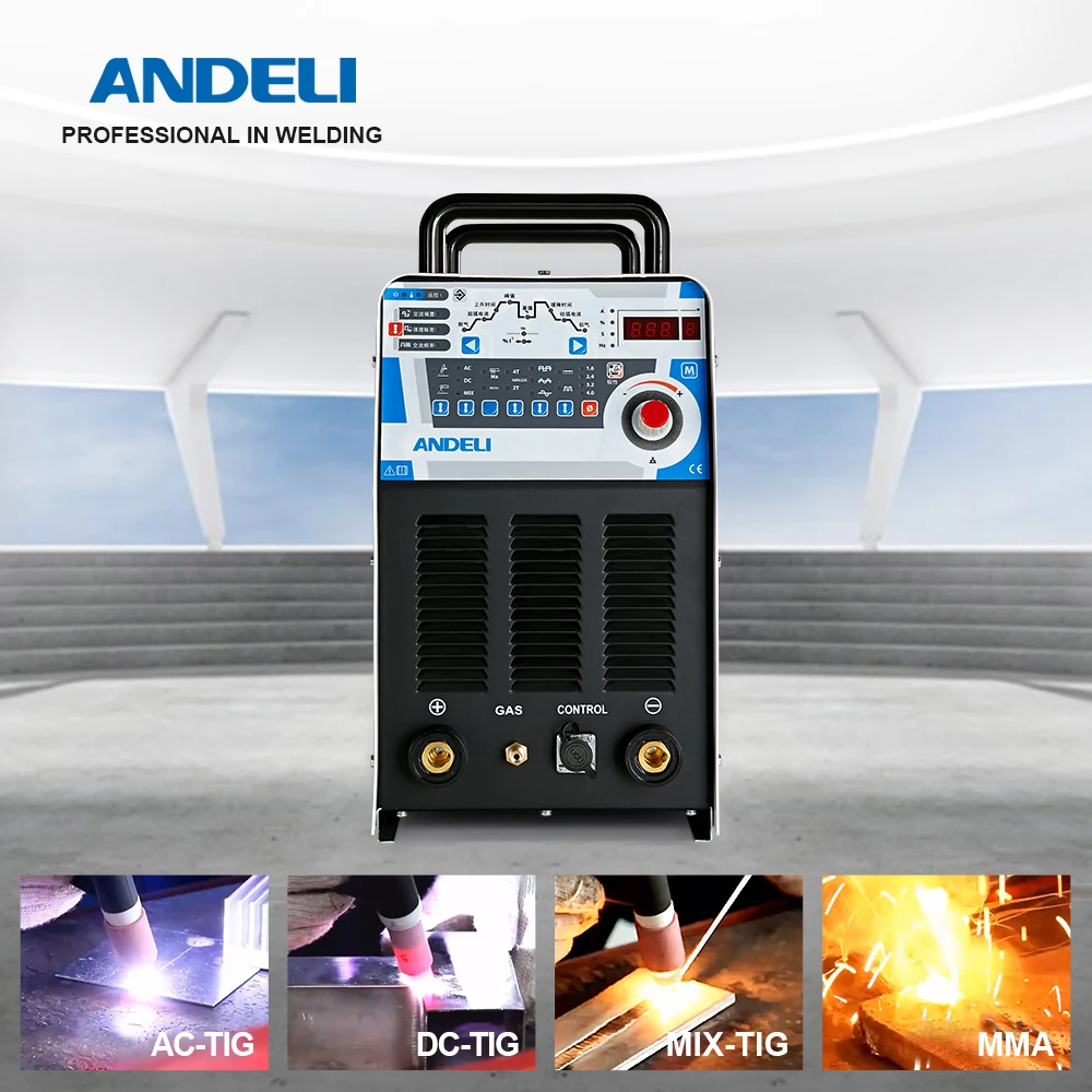  ANDELI инвертор переменного тока dc Цифровой квадратный волновой импульсный tig TIG-250PAC алюминиевых ножках с регулируемой длиной из алюминиевого сплава для аргонодуговой