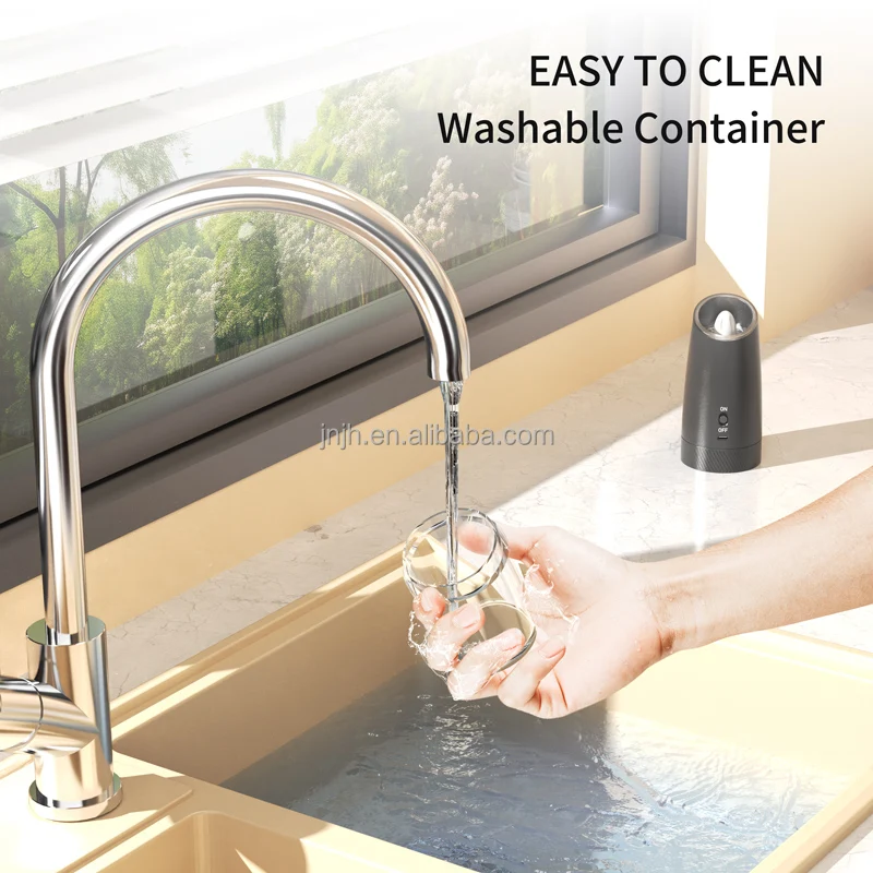 USB Rechargeable Automatic Gravity Salt and Pepper Grinder Set With Light