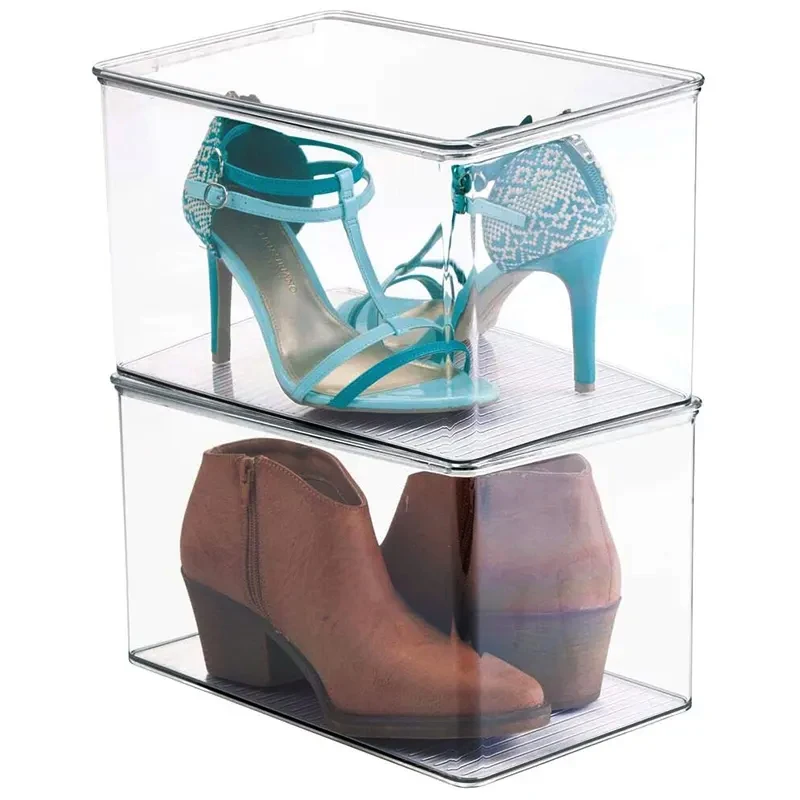 Multifunction transparent plastic shoe box Manufacturer,with Lids dustproof acrylic transparent shoe box