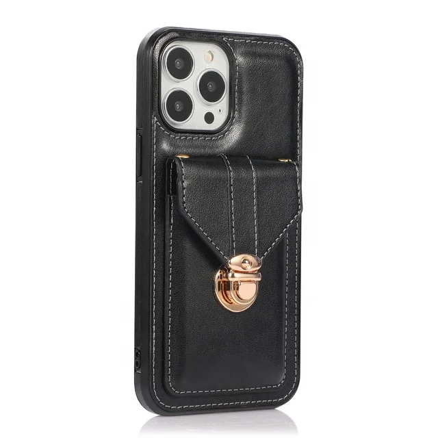 Fashion real leather accessories phone case crossbody women phone wallet case for iphone 13 series