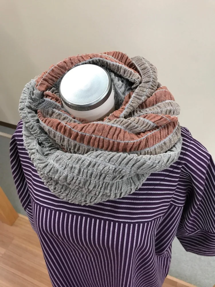 Cotton knitted fabrics women custom breathable warmer snood for sale