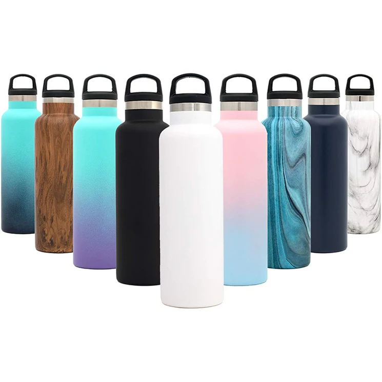 custom logo 500ml 750ml 1000ml personalized travel tea infuser stainless steel double wall vaccum flask bottles