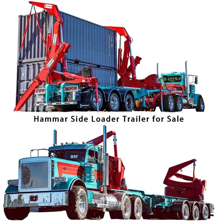 3 axles 20 ft 40 feet self loader container trailer for sale