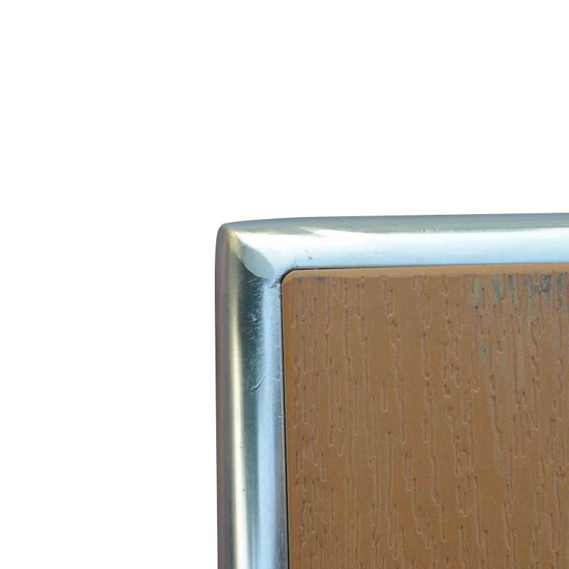 Fashion design Restaurant indoor and outdoor square mesa metal Aluminum wood table