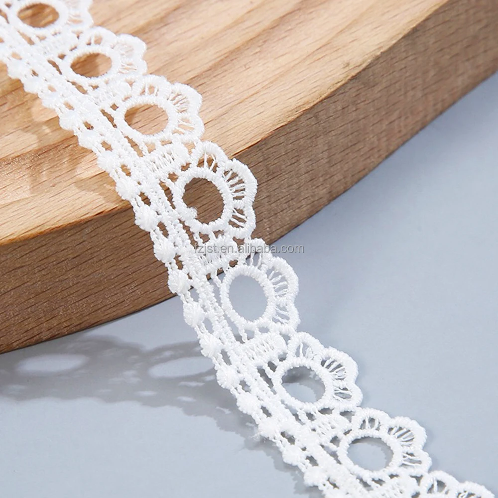 High quality French milk silk lace sofa pillow trim 1.5 cm decorative embroidery lace trim home textile sewing accessories