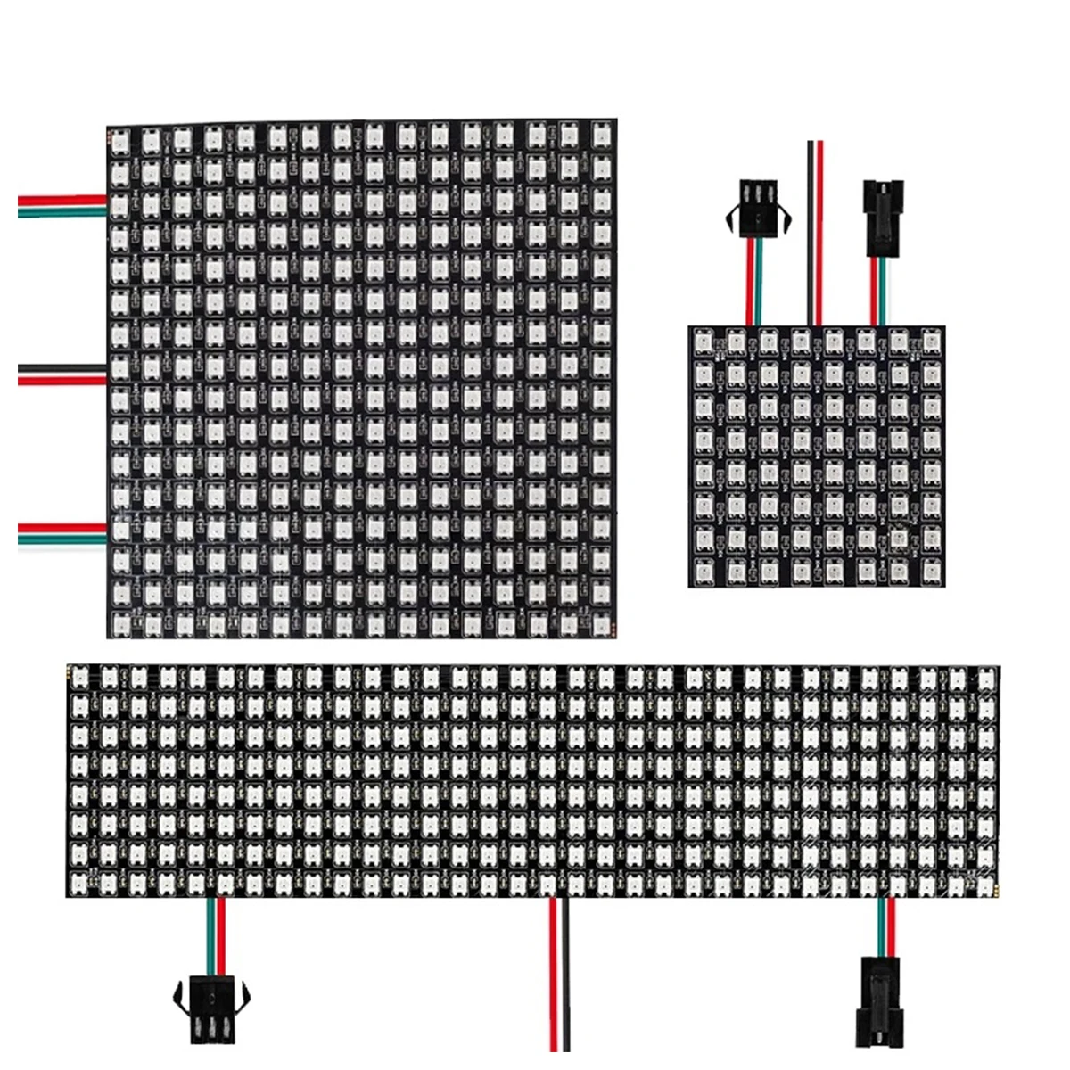 Built-IC Beads Strip Light Point Array 8*32/16*16/8*8 RGB Flex Panel Pixel Screen APA102C/WS2812B/SK6812 Flexible LED Display