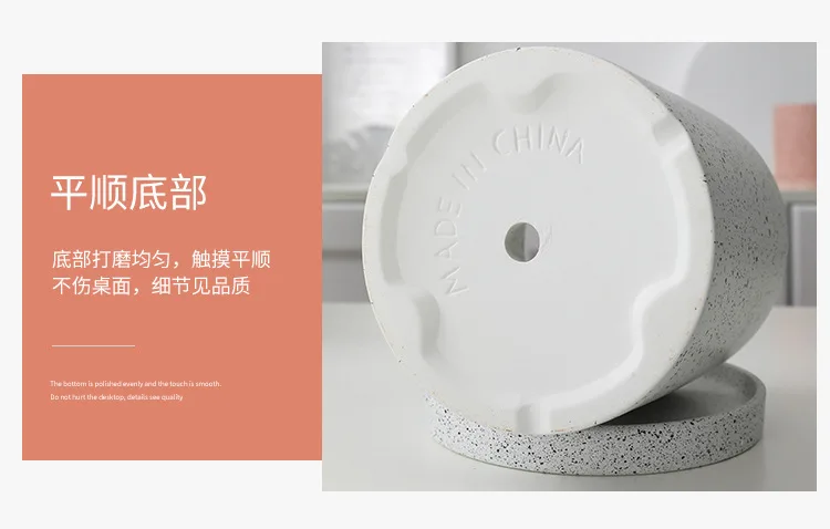 Free Custom Pattern Logo desktop Succulent Pots with Drainage Ceramic flower pot Cactus Planter pot