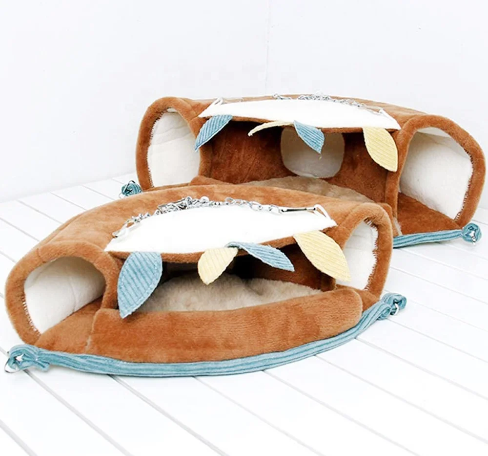Hamster Hammock Bed Flying Mouse Winter Warm Hamster Hammock Channel Bed Tunnel Pet Hanging Nest Funny Tunnel