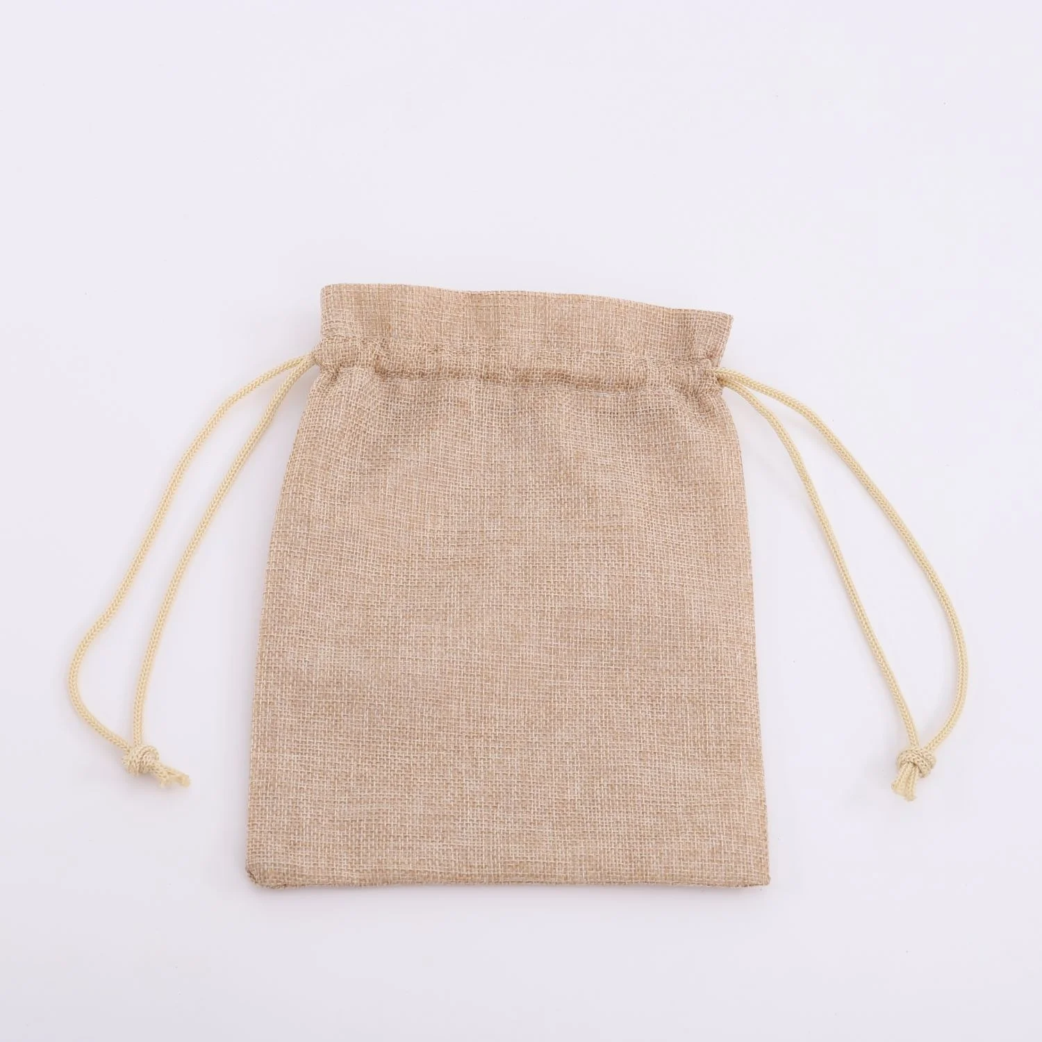 Hot Selling Custom Made Cheap Jute Small Pouch Drawstring Bag Gift bag