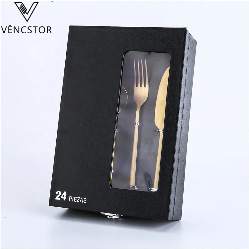 
Travel Camping Portable Black Cutlery Bulk Fork Knife Spoon Custom Stainless Steel Flatware Set 