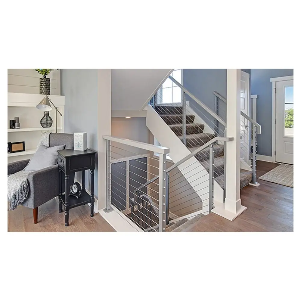 Best Price Face Mounted Brushed Stainless Steel 6mm Cable Railing with Tensioner/Durable Balustrades Made in China