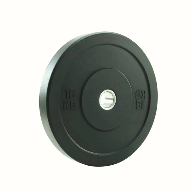Wholesale Gym Accessories Custom Logo Lifting Fitness 10lb To 45lb Rubber Coated Black Round Barbell Bumper Weight Plate
