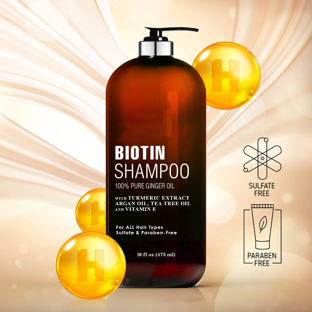 Biotin шампунь-кондиционер для роста волос шампунь истончения утолщение формула против выпадения мужчин и женщин