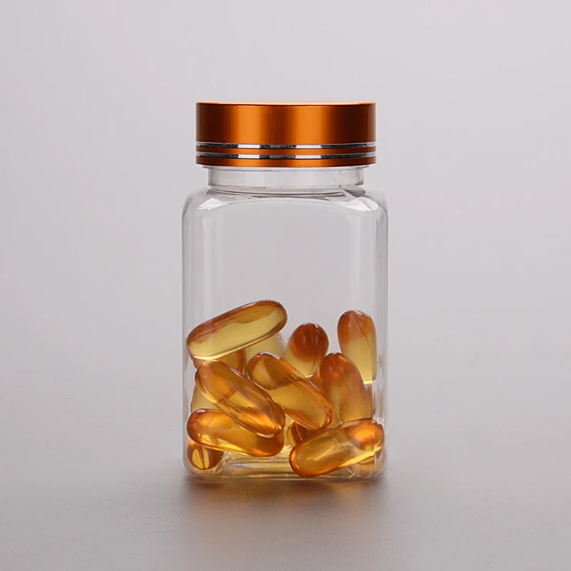 3oz 100ml PET Clear Vitamin tablet Pill Cod-liver oil  medicine bottle