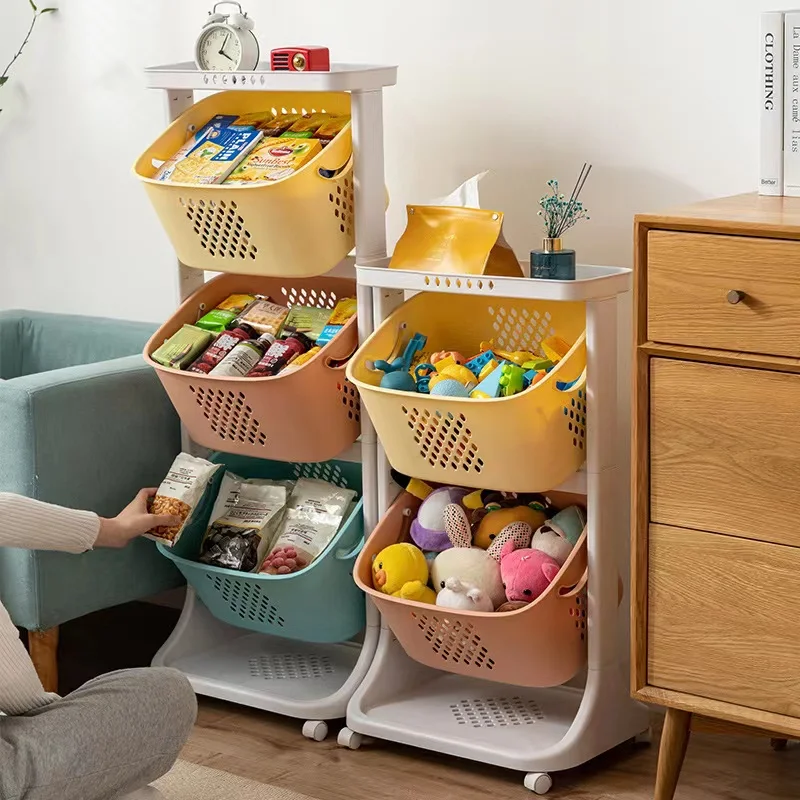 LAVINIA Multilayer PP Stackable Mesh Natural Storage Rack Fruit Storage Basket Vegetables Basket Holders for Kitchen