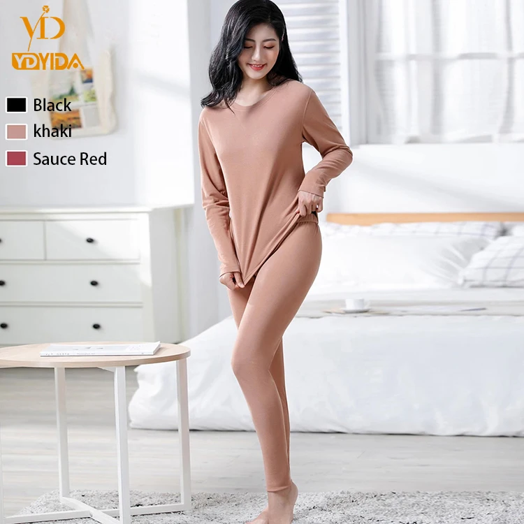 High Quality Women Cotton Sets Long Thermal Underwear Winter Thermo Sleeve women