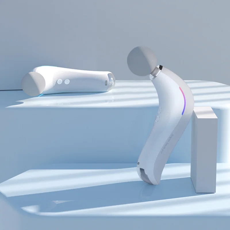 Good Looking Dolphin Shape White Powerful Usb Charge Deep Fascial Vibration Relax Muscle Massage Gun for Women