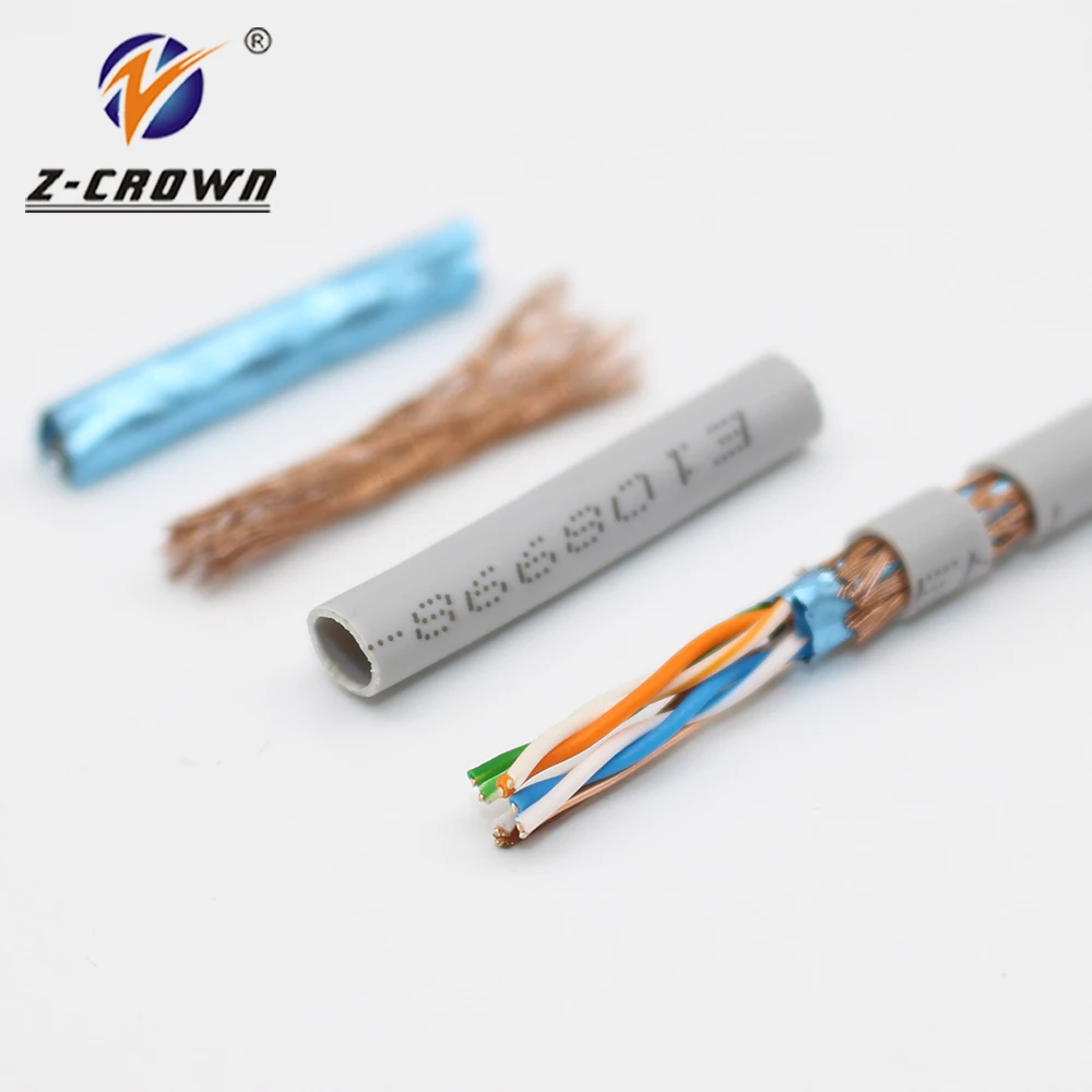 Communication usb 2.0 male to 8p8c rj45 female data 4p 26awg ftp cat5e 2m cable