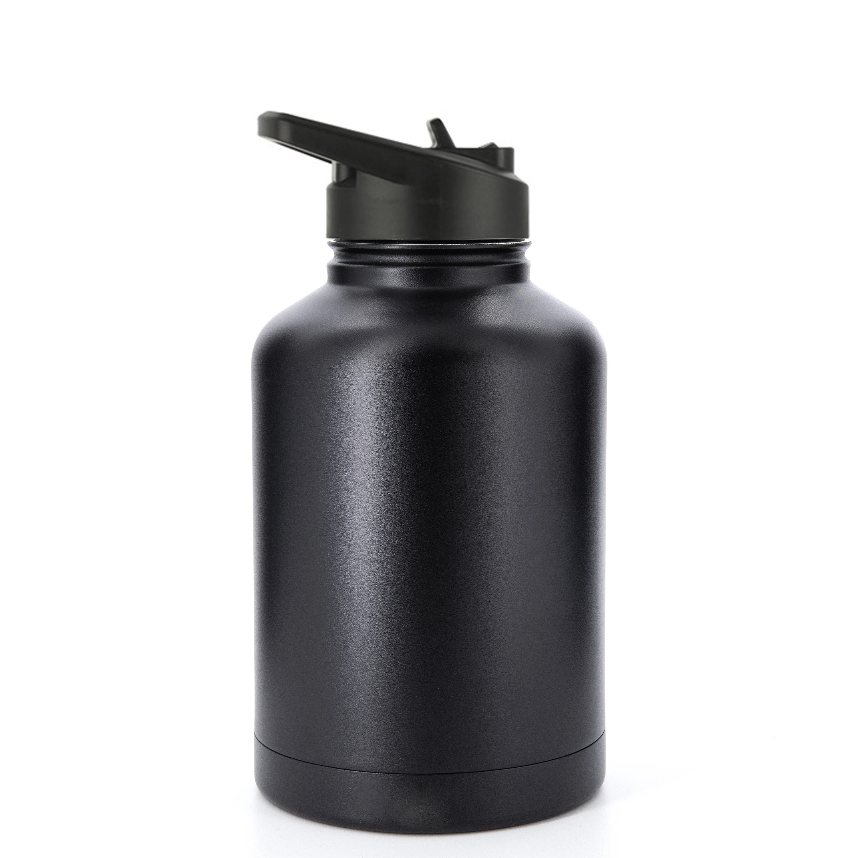 One Gallon Water Bottle 64oz Insulated Vacuum  Stainless Steel Large Flask Jug with  Handle Straw Spout Lids