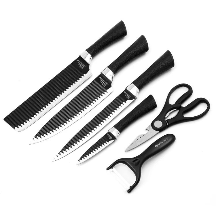 
Wholesale High Quality hot sale Professional New Stainless Steel Classic Royal 6pcs non-stick Kitchen Knife Set with gift box 