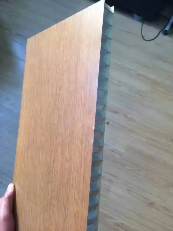 wood grain aluminum honeycomb panel for building materials