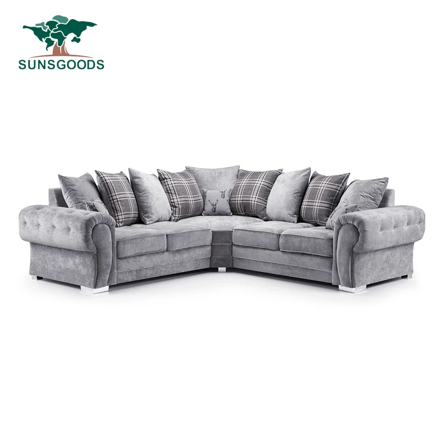 Modern Style Best Living Room Modern New Design Wooden Turkish Living Room Furniture Fabric Corner Sofa