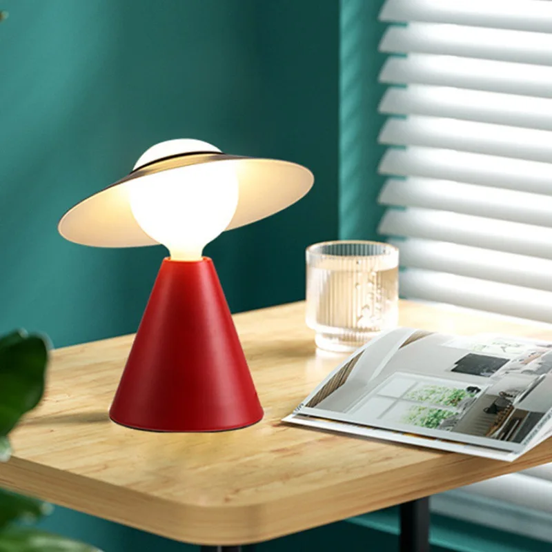 Modern LED  Table Lamp for Kids Cute Decorative Bedside  with Battery Powered for Home Study Bedroom Decor Desktop