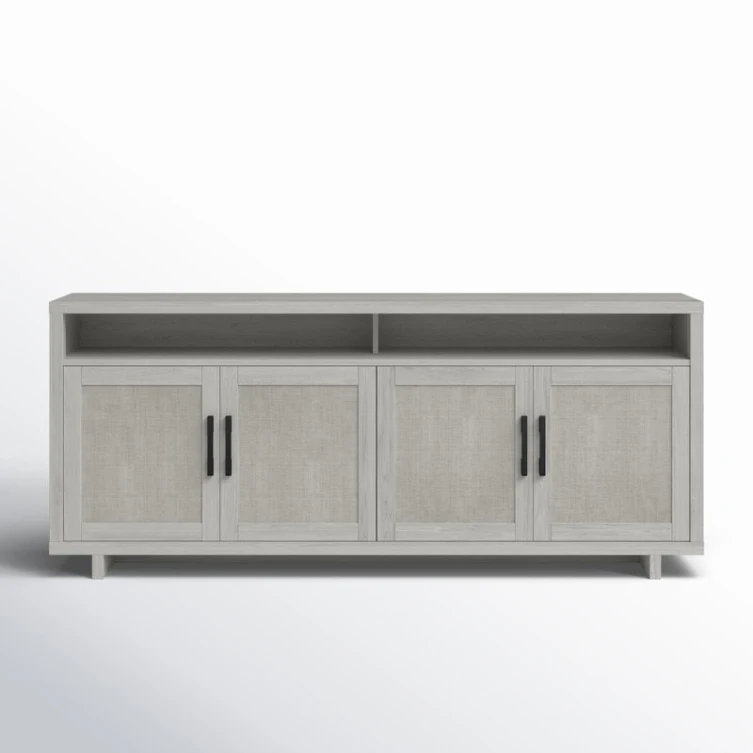 bedroom hidden curved wood tv lift stand home furniture cabinet rattan media console