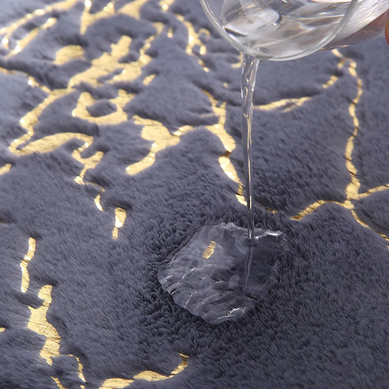 (CHAKME) fur rugs big size cappotto in pelliccia sintetica rosa faux rabbit bath rug