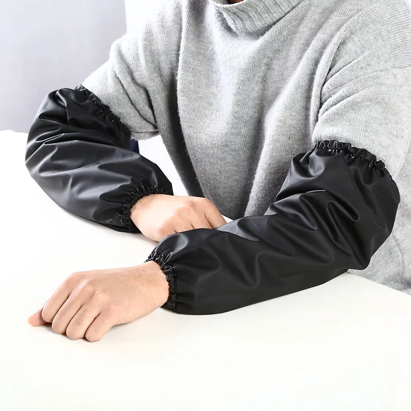 Wholesale Reusable Multifunction Protection PVC Arm Sleeve Cover Black Vinyl Oversleeve