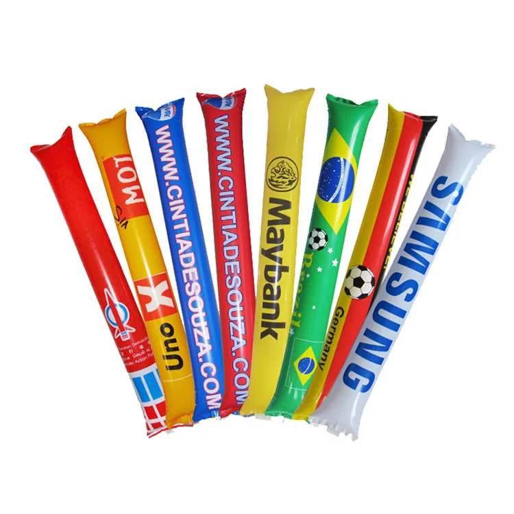 Customizable Inflatable Clap Stick Balloon Clappers Cheering Sticks For Sports Events PE Led Balloons Noise Makers