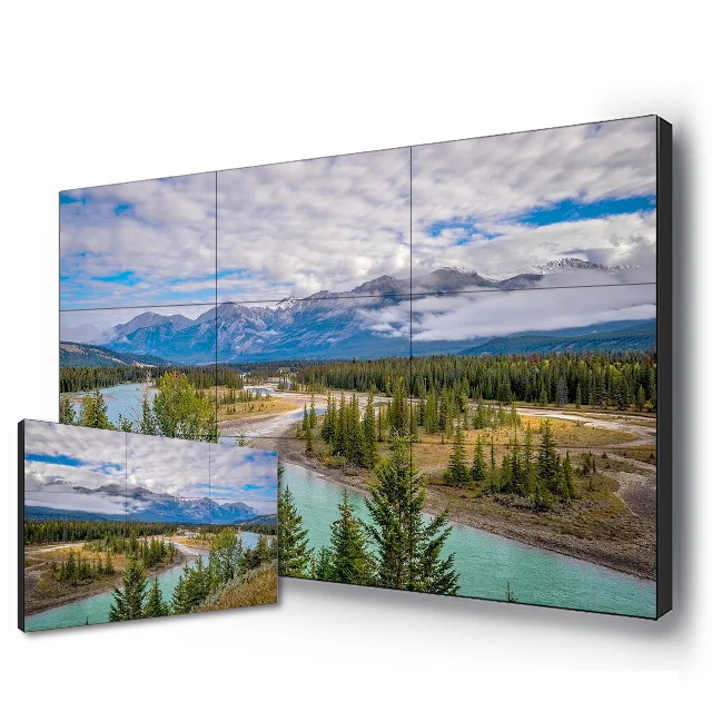 Stock Price 65 Inch Ultra Narrow Bezel LCD Video Wall Screens for Advertising