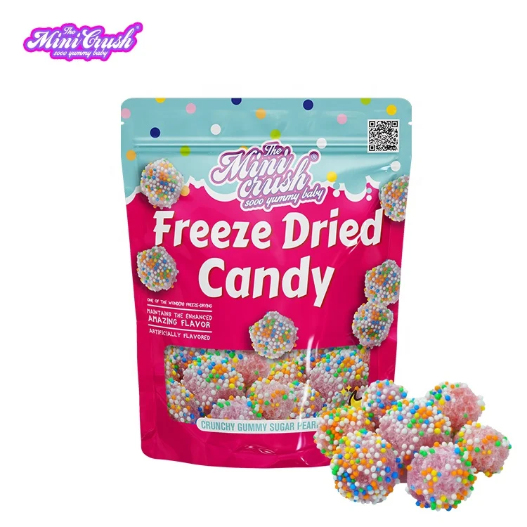Wholesale Freeze Dried Strawberry Flavored Candy Freeze Dry Gummy Candy Clusters
