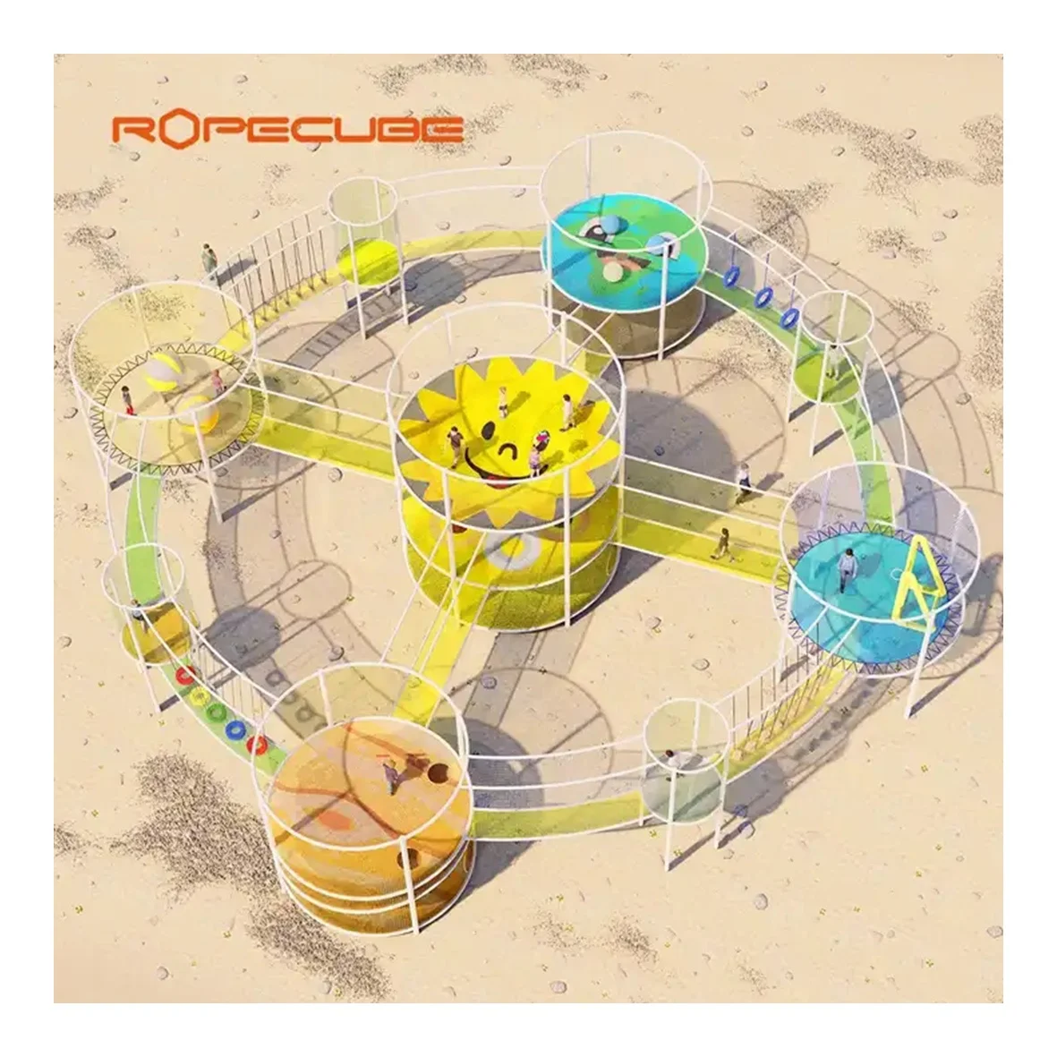 New design interstellar theme rope net paradise outdoor amusement park games for sale