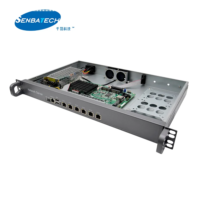 R41SLZ-B X86 Router Wifi Firewall with Celeron J4125 6 Lan Bypass Optional 1U Standard Chassis Console Pfsense Hardware-firewall