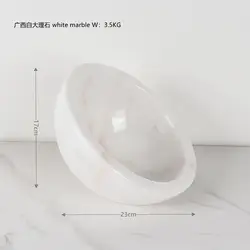 Modern simple marble fruit plate creative home living room dried fruit snack dessert plate Hotel Villa handicraft decoration