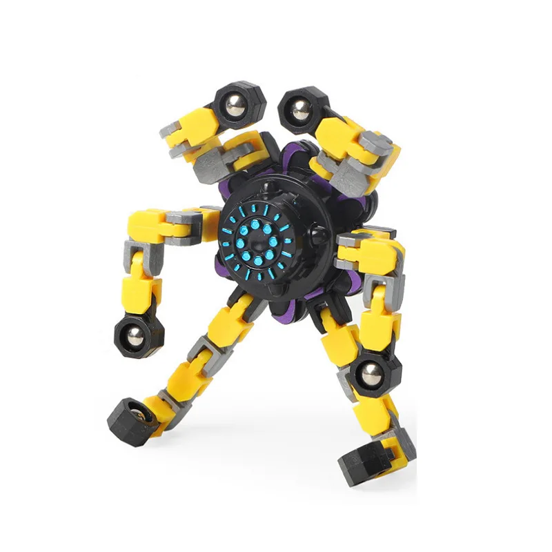 New 2022 Sensory Fidget Finger Spinner For Kids Adults Transformed Chain Robot Fingertip Gyro Mechanical Top Fidget Spinner Toys