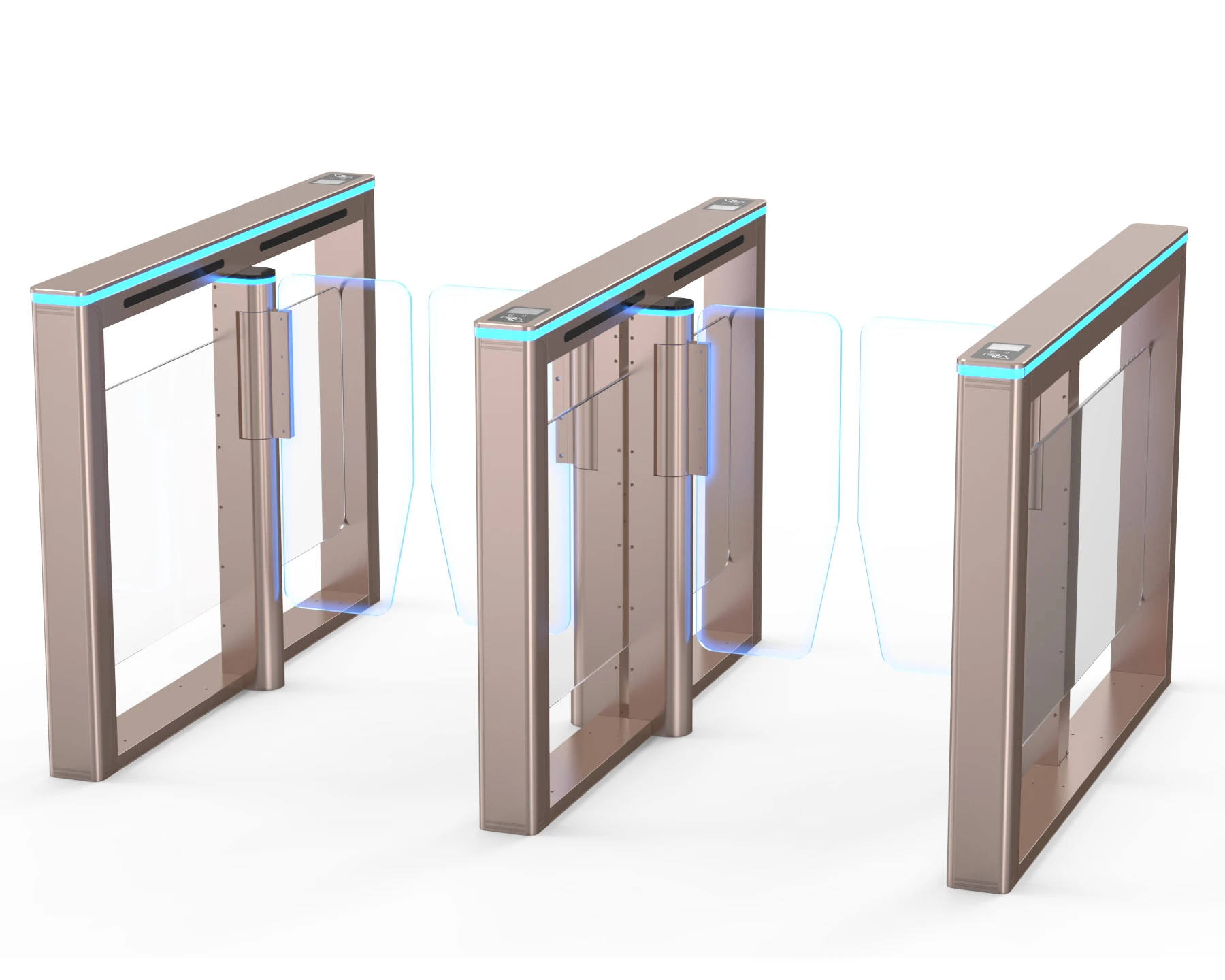High security RFID face recognition access control swing turnstile barrier gate system for hotels halls
