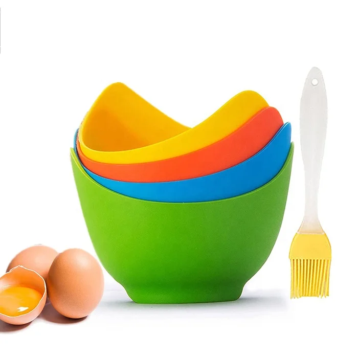 BPA Free,  and Non-Stick Rapid silicone egg cooker,Silicone Egg Poacher Cups