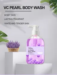 Bilian wholesale Private Label OEM/ODM  lavender pearl Shower Gel BodyWash Shampoo Bodycare  Smooth Bath Safe for Sensitive Skin