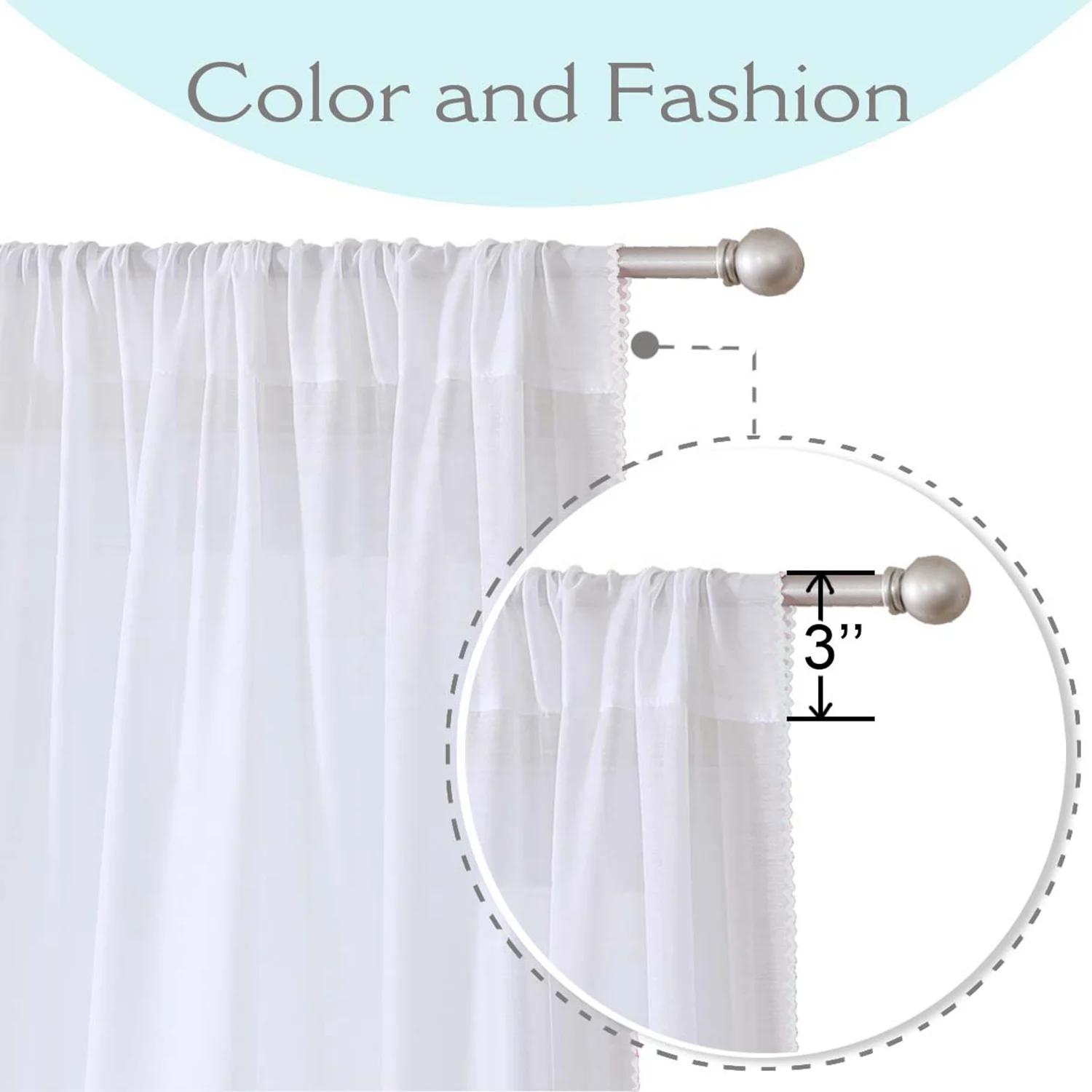 Hot Selling High Quality Wholesale House OWENIE 84 inches Long White Sheer Window Curtains Pink Lace Trim