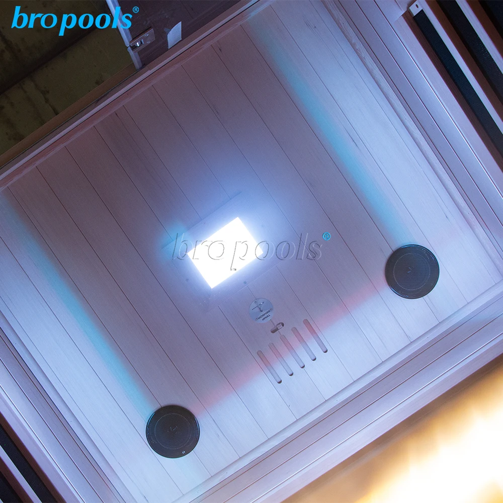 Luxury Home Use Infrared Sauna Control Panel Indoor with Good Privacy Protect Color Therapy Lamp Bluetooth Speaker 1 Or 2 People