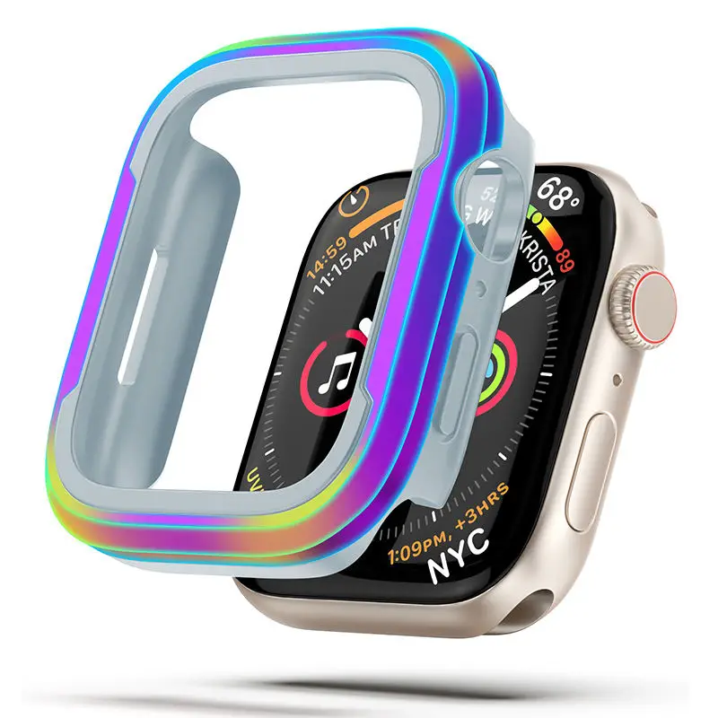 OEM High Qualities Watch Accessories Aluminum&Shockproof Dual-Layer Protection Cover for Iphone Watch