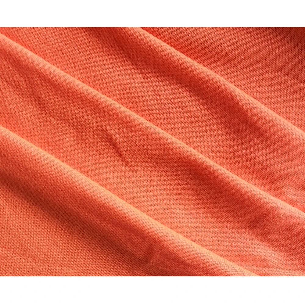 No moq dbp elastic fabric roll white Neon Orange Color 180gsm double brushed polyester fabric