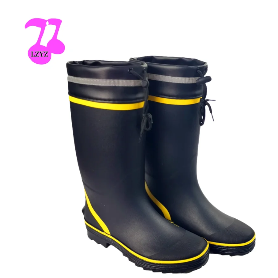 LZYZ Wholesale Steel Toe Safety PVC Gum Boots Waterproof Rubber Wellington Rain Boots Fishing Men & Women Manufacturer