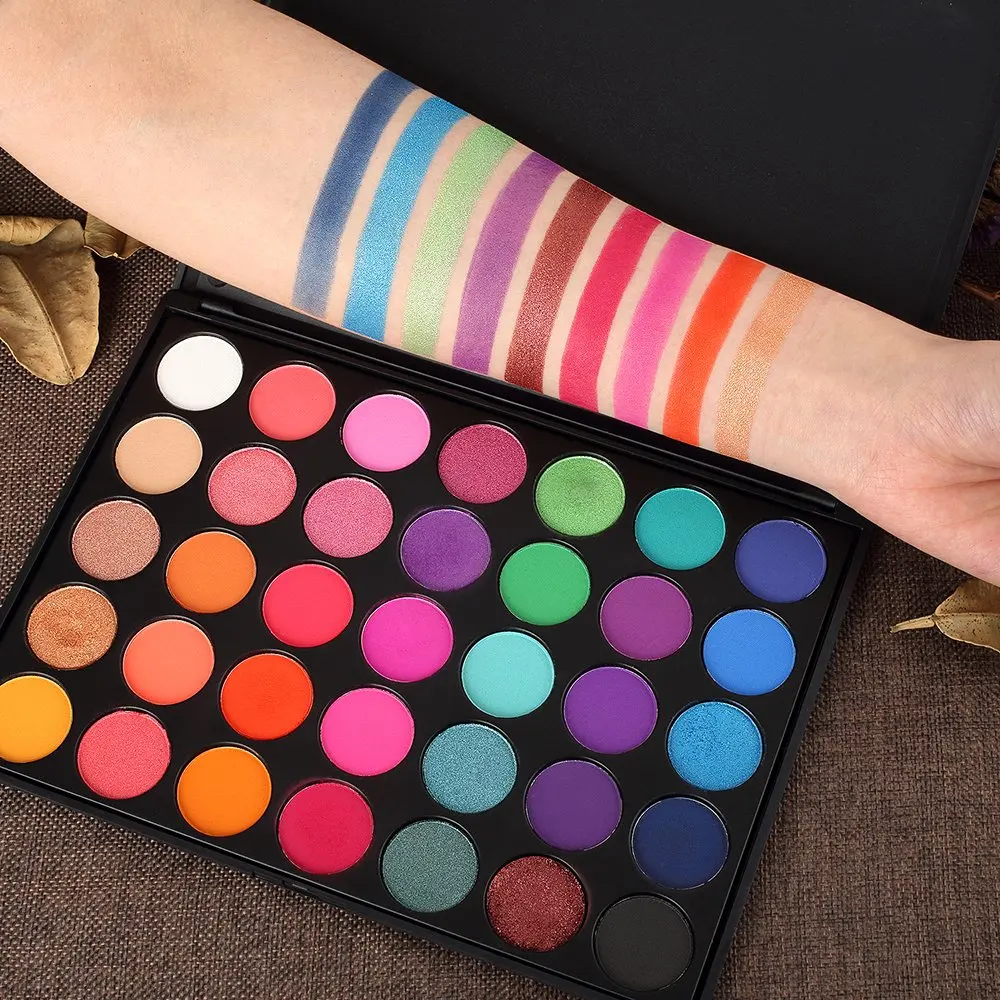 Private Label 35-color Beauty Makeup Glitter High Eyeshadow Palette Makeup Eye Shadow Palette