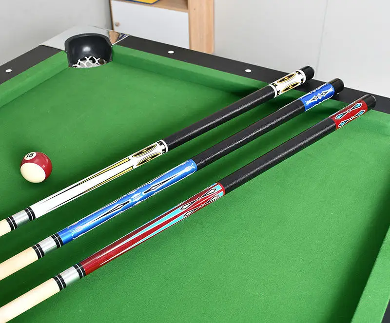 Factory wholesale American big head billiard cue 1/2 two-section Steel Joint Snooker nine-ball solid wood 57-inch billiard cue